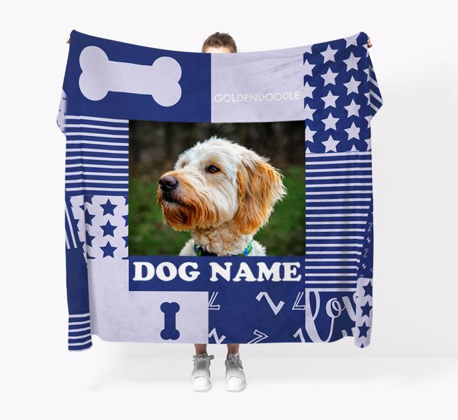 'Patchwork' - Personalized Photo-Upload {breedFullName} Blanket